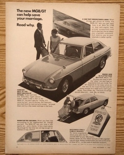 1966 mgb porte - mgb/gt,