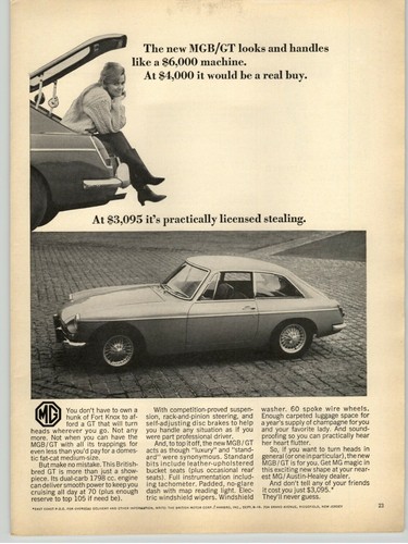 1966 mgb porte hardtop - mgb/gt,