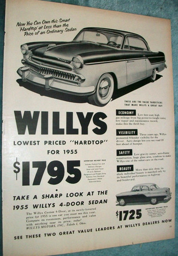 1955 willys hardtop - hardtop, e